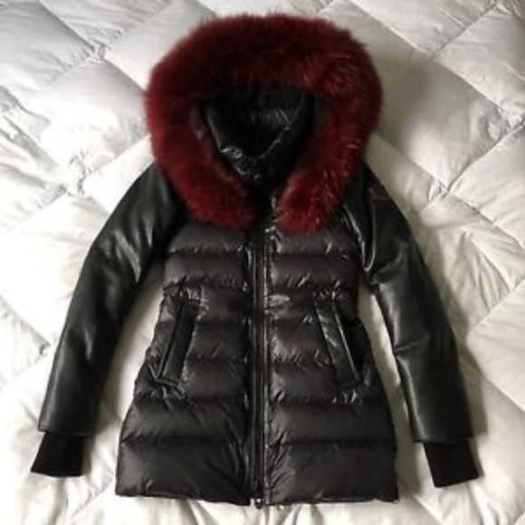 Nicole Benisti Down Parka with Red Fur size XS